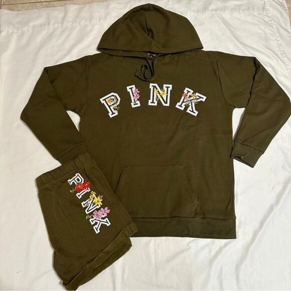 PINK Victoria's Secret Tops - PINK Victoria secret hoodie and short set
